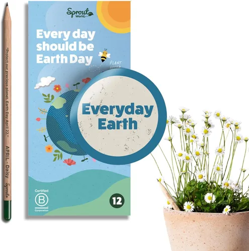 Vista 7 de Sprout Lápices de madera World Edición para profesores Lápices de madera plantables de grafito preafilados HB con semillas de flores, hierbas