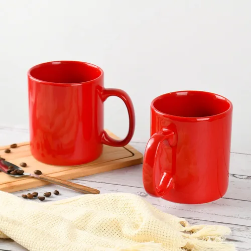 Vista 5 de BYCNZB Juego de 2 Tazas de Café de Cerámica Super Grandes de 30 onzas con Asas Grandes (Rojo)