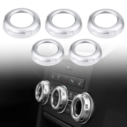 Vista 7 de Acouto 5 Uds. Cubierta de anillo para interruptor de aire acondicionado lateral interior para Discovery 4 LR4 2009-2016 para deporte 2010-2013