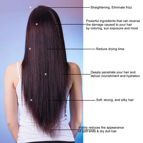 Vista 3 de Keratin Research Aceite de queratina Forte extra fuerte para cabello rizado, mejorado con aceite de argán marroquí y aminoácidos, alisa y suaviza al