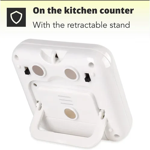 Vista 3 de H&S Temporizador digital de cocina para cocinar, temporizador magnético de cuenta regresiva con pantalla LCD grande y alarma fuerte, temporizadores