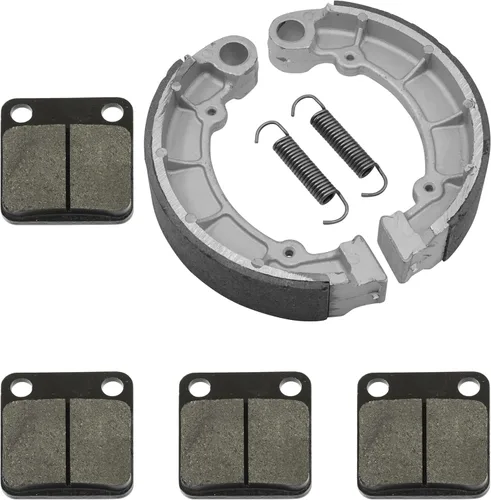 Vista 7 de Caltric Pastillas de freno delanteras y zapatas traseras compatibles con Kawasaki Kvf300 Kvf-300 Prairie 300 4X4 1999-2002