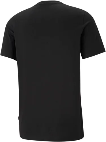 Vista 4 de Puma Hombres Logo Crew Cuello Manga Corta Bt Atlético Tops Casual - Negro