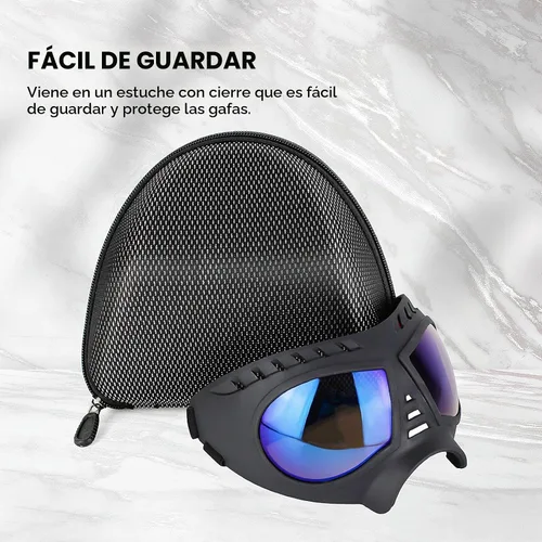 Vista 6 de Gafas grandes para perros con protección para ojos de mascotas para razas medianas a grandes, resistentes al viento, a prueba de nieve, a prueba