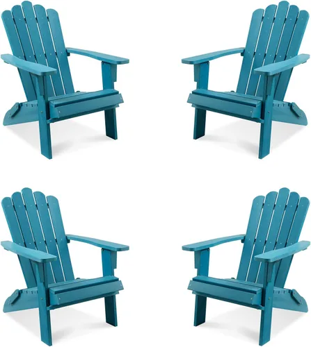 Vista 17 de Silla Adirondack plegable HDPE 1 paquete, marrón Marrón oscuro
