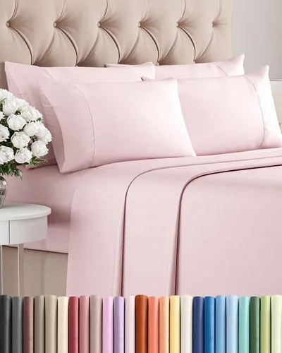 Vista 154 de Juego de sábanas Twin de 4 piezas - Cómodo, transpirable y refrescante - Juego de ropa de cama de lujo de hotel ultrasuave con bolsillos profundos