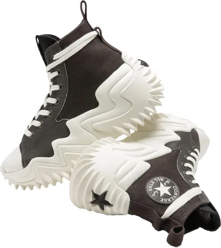 Vista 2 de Converse Run Star Motion Hi - Zapatillas deportivas para mujer, terciopelo negro, marrónnegromasilla pálida, 6.5 mujeres5 hombres, Terciopelo