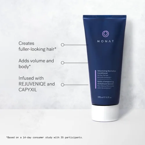 Vista 3 de MONAT Revive sistema de volumen – Set potenciador de volumen para el cabello con champú Revive acondicionador voluminizador y spray de volumen