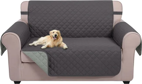 Vista 123 de U-NICE HOME Funda para sillón reclinable, reversible, con correas elásticas, resistente al agua, protege de perros y mascotas, sillón pequeño