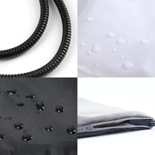 Vista 6 de Almohadilla térmica para exteriores, cama térmica para mascotas para perros pequeños, medianos, grandes y gatos, control automático de temperatura