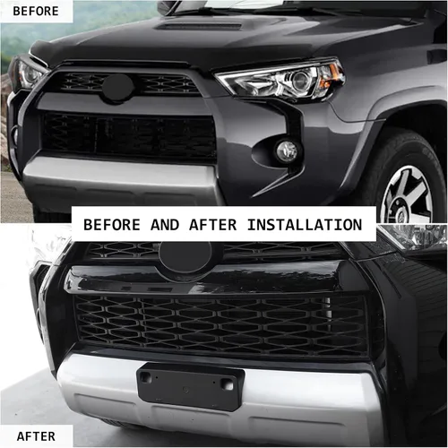 Vista 4 de Voodonala Marco de soporte de placa frontal para 4runner para Toyota 4runner 2010-2025+, soporte para placa de matrícula, accesorios exteriores ABS