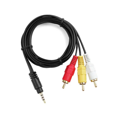 Vista 5 de MaxLLTo Mini 0.138 in 4-DIN AV macho a 3 RCA AV macho A/V Audio Video TV Cable Cable Cable Cable para videocámara digital Canon Optura Pi Xi 10 20