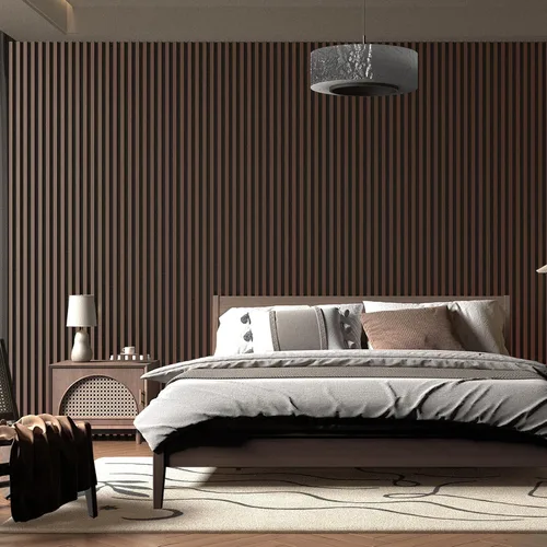 Vista 9 de Art3d Paquete de 2 paneles acústicos de listones de madera de 104" x 15.75" para pared y techo, paneles modernos estriados de absorción de sonido