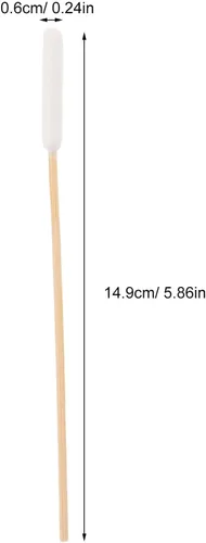 Vista 2 de Levemolo PET Ear Cleaning Wooden Handle 500pcs Cotton Swabs, Single Head