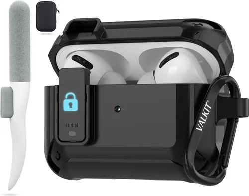 Vista 38 de for Airpods Pro 2 Case Cover with Magnetic Lock Lid, Black