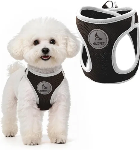 Vista 14 de Kruz - Arnés para perro (pecho de 13.5 a 14 pulgadas, peso de 4 a 6 libras) Athletica chaleco ajustable resistente sin estrangulamiento para perros