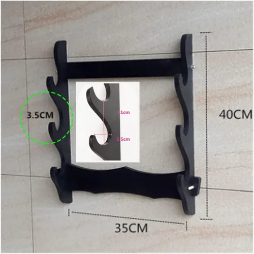 Vista 2 de Soporte de Pared para Espada Samurái-Soporte de Pared para Katana-Soporte de Pared para Exhibición de Espadas-Soporte de Pared para Espada Samurái