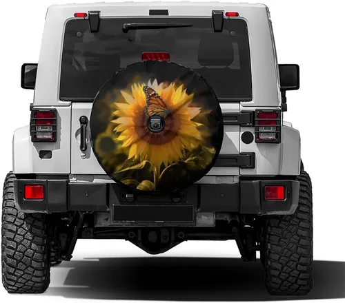Vista 16 de Cubierta de neumático de repuesto con estampado de caballo 3D, impermeable y a prueba de polvo, para remolque, RV, SUV y muchos vehículos de 14