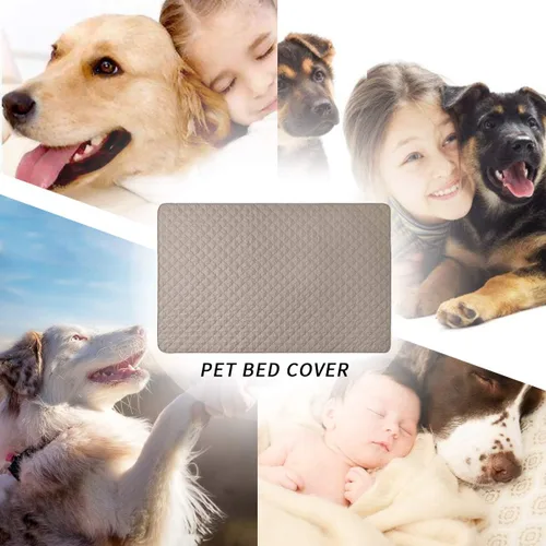Vista 3 de Mantas para proteger el sofá, fundas impermeables para cama de perro, manta protectora de muebles para mascotas (beige + arena, 68 x 82 pulgadas)