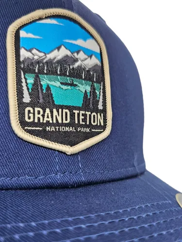 Vista 5 de Grand Teton - Sombrero de camionero con parche tejido en el Parque Nacional, talla única
