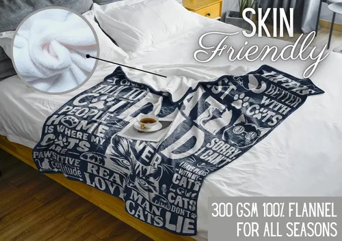 Vista 4 de Manta de regalo de agradecimiento para papá con gato para hombres, 50 x 65 pulgadas, la mejor