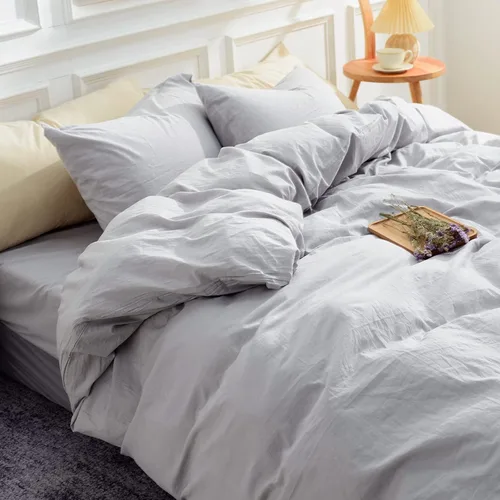 Vista 39 de NEXHOME PRO Funda de edredón Twin XL 100% algodón lavado, transpirable, duradera, texturizada, similar al lino, juego de ropa de cama para el hogar