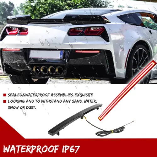Vista 7 de Reflectores de parachoques trasero para Chevy Corvette C7 2014-2019