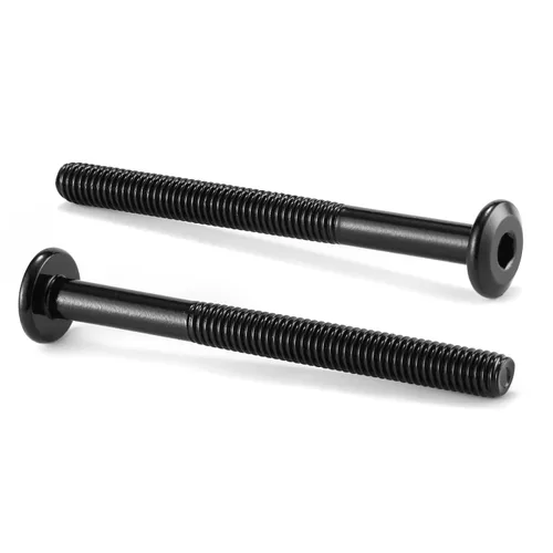 Vista 35 de M5 x 6mm 10Pcs Tornillos de cabeza plana con casquillo hexagonal, 304 Acero inoxidable 18-8, rosca completa, óxido negro de SG TZH