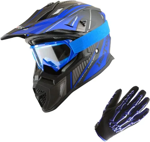 Vista 11 de 1Storm - Casco de motocross para adultos BMX MX ATV Dirt Bike Downhill Mountain Bike, estilo de carreras H637