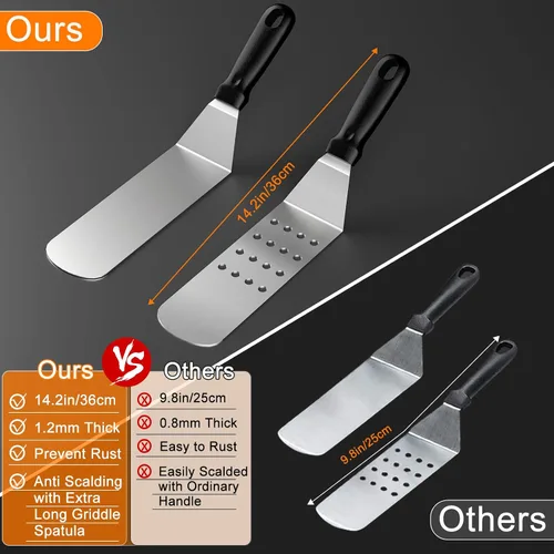 Vista 6 de Kit de accesorios para parrilla Latiret Blackstone, juego de 23 accesorios para parrilla para Camp Chef, accesorios para parrilla de parte superior
