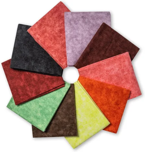 Vista 7 de Paquetes de tela 100% algodón Fat Quarters para coser 30 piezas de 18 x 22 pulgadas de algodón precortados surtidos en la colección Mirage Tonals