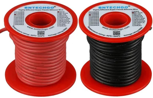 Vista 31 de BNTECHGO Alambre de silicona de calibre 16 rojo y negro cada 25 pies 2 Alambre de silicona calibre 16 rojo y negro