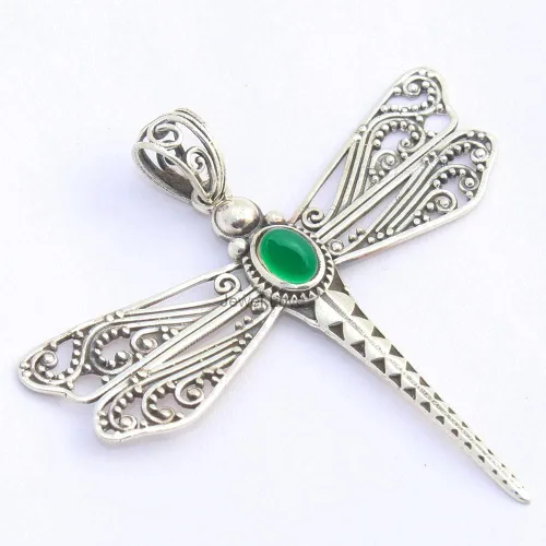 Vista 2 de Collar de plata de ley 925 para mujer, collar con colgante de piedras preciosas auténticas, collar con colgante hipoalergénico para regalo