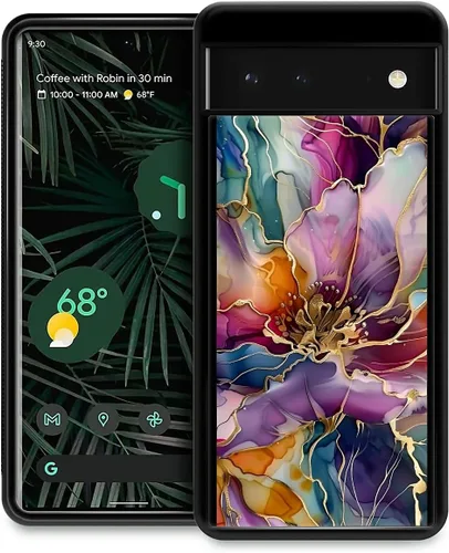 Vista 190 de Compatible con Google Pixel 4A 5G Mobile Case Creative Acrylic Back Panel Silicona Edge Case Slim Protección Especialmente para Google Pixel 4A 5G