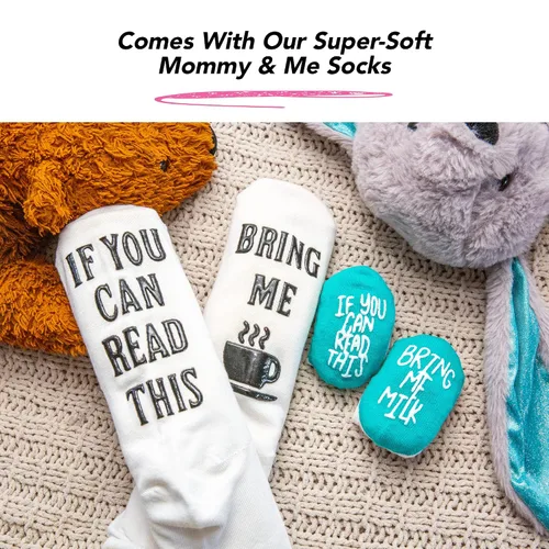 Vista 4 de Milky Chic - Caja de regalo con texto en inglés "You Got This New Mom", regalos de embarazo para madres primerizas, regalo para madres, regalos