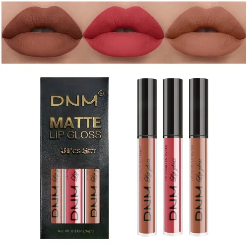 Vista 17 de AMY'S DIARY Juego de 3 Lápices Labiales Líquidos Mate Rojo Brillante, Tinte de Labios de Larga Duración 24 Horas Impermeable, Juego de Regalo de 05