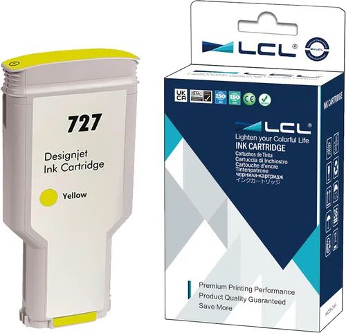 Vista 10 de LCL Cartucho de tinta de repuesto compatible para impresoras HP 727 XL F9J76A B3P19A 300ML de alto rendimiento DesignJet T920 T930 T1500 T1530 T2500