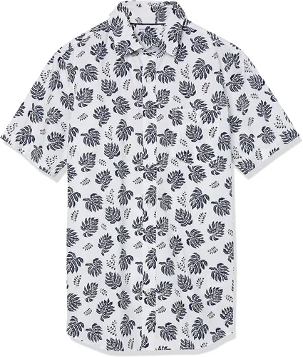 Vista 6 de Tienda Essentials Camisa de popelina de manga corta ajustada para hombre
