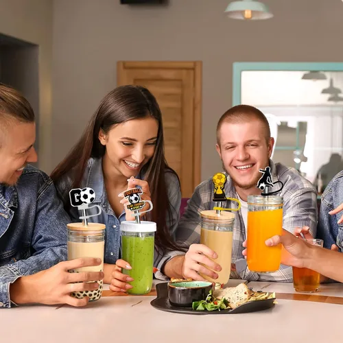 Vista 4 de 10 tapas de popote para vaso Stanley Cup de 30 y 40 onzas, de 0.394 in, reutilizables, de silicona, para copas Stanley, accesorios para vasos