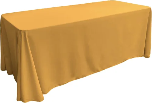 Vista 163 de LA Linen Mantel rectangular lavable de popelín de poliéster, resistente a las manchas y a las arrugas, cubierta de mesa 60x84, mantel de tela