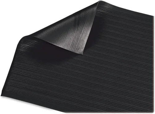 Vista 2 de Genuine Joe Alfombrilla antifatiga, borde biselado, 2 x 3 pies, negro, Blanco