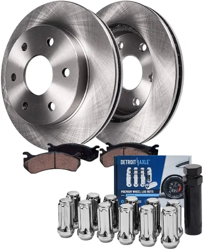 Vista 36 de Detroit Axle - Rotores de freno para Chrysler 200 2015 2016 2017, Rotores de freno de disco de reemplazo: 12.01" pulgadas delantero y 10.95