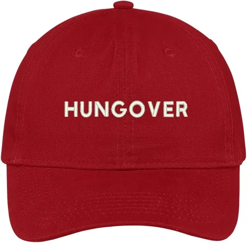 Vista 5 de Trendy Apparel Shop Hungover Embroidered Brushed Cotton Adjustable Cap Dad Hat