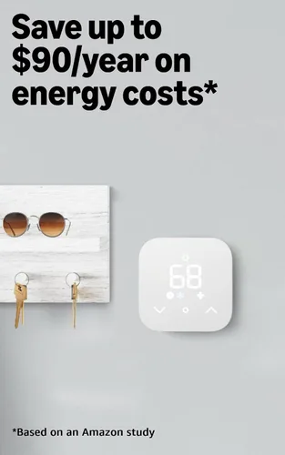 Vista 3 de Amazon Smart Thermostat, Con certificación ENERGY STAR, Instalación sencilla, funciona con Alexa, Requiere cableado-C