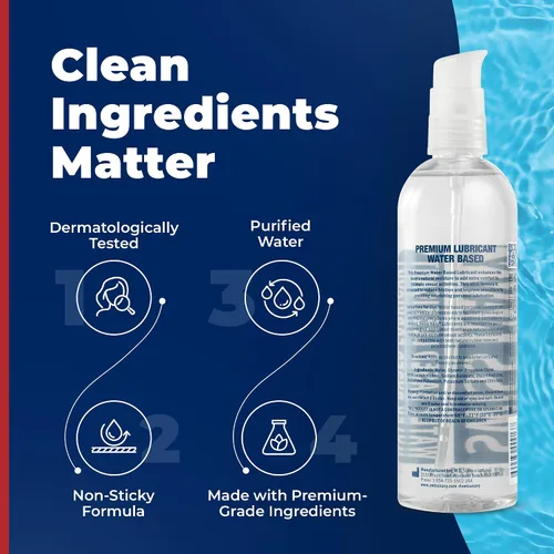 Vista 3 de Swiss Navy Lubricante Premium a Base de Agua - 16 oz - Gel Lubricante para Hombres, Mujeres y Parejas - Seguro para Juguetes - Fórmula que No Mancha