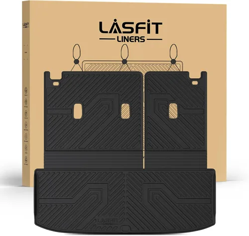 Vista 18 de LASFIT Alfombrillas para automóvil, para todo tipo de clima, elastómero termoplástico personalizable, accesorios para piso y carga de maletero