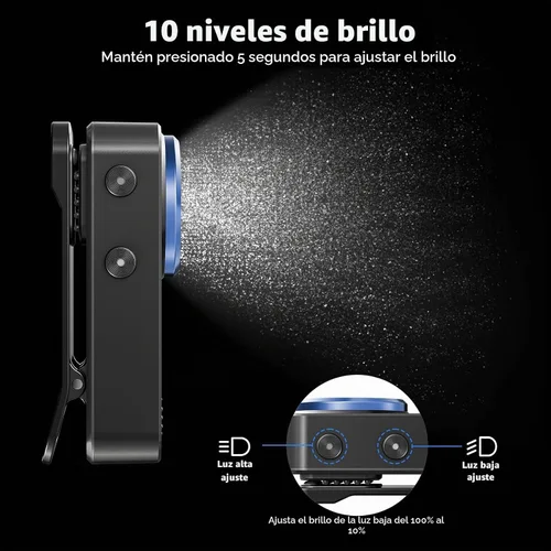Vista 3 de Linterna EDC recargable, 600 lúmenes de fuentes LED duales, mini luz de clip con luz roja y azul, linternas de bolsillo plano portátiles, linterna