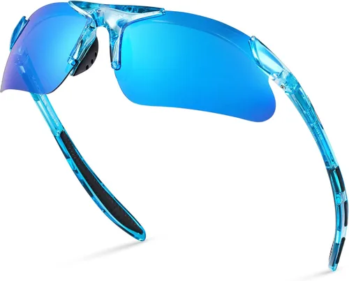 Vista 13 de Gafas de sol deportivas polarizadas para niños y niñas, gafas de béisbol y sóftbol, montura TR90