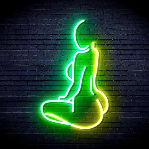 Vista 23 de ADVPRO Señora Back Shape Flex Silicone LED Neon Sign - Azul - st16s32-fnu0267-b