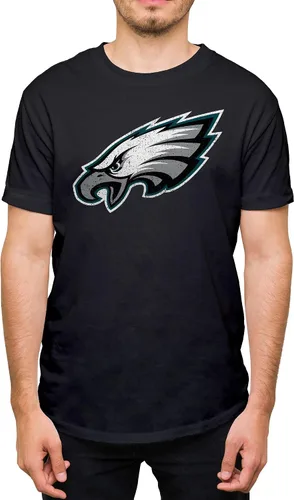 Vista 12 de Hybrid Sports NFL - Distressed Team Logo - Officially Licensed Adult Short Sleeve Fan Tee for Men & Women